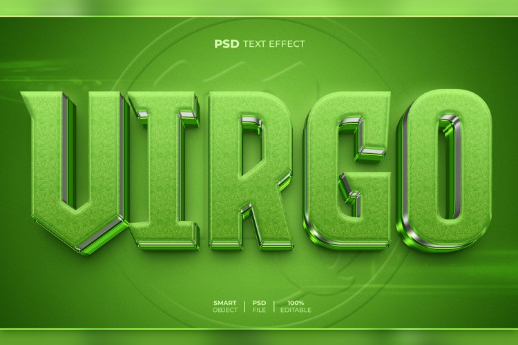 Virgo 3D editable text effect example image 1