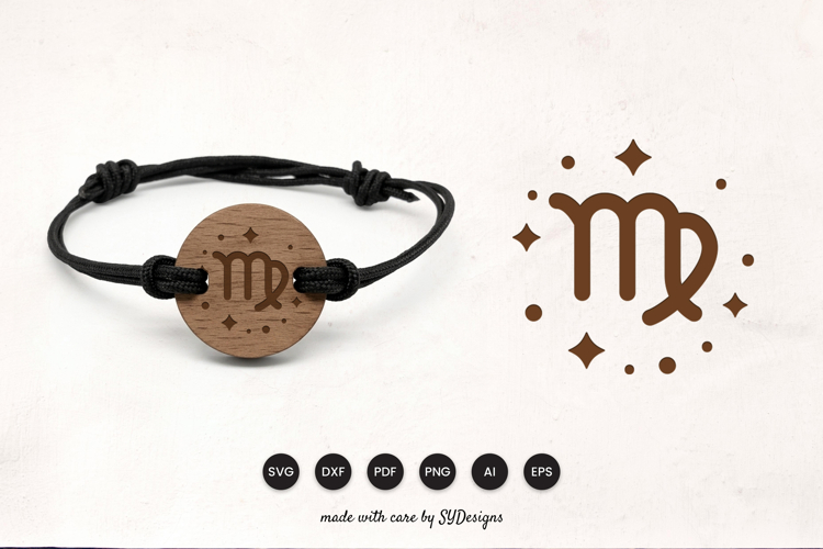 Virgo Bracelet Laser Cut SVG - Wooden Zodiac Laser Cut