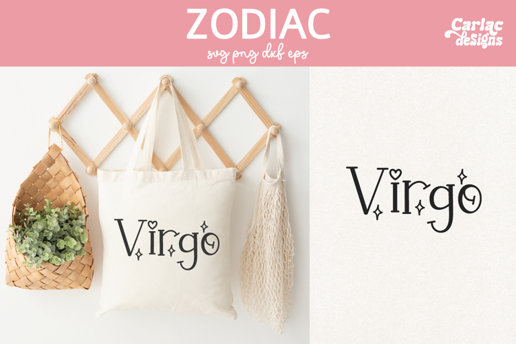 Virgo Zodiac Sign SVG and Sublimation
