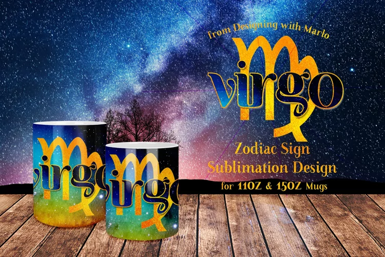 Virgo - Zodiac Sign 11oz & 15oz Mug Sublimation, design 1
