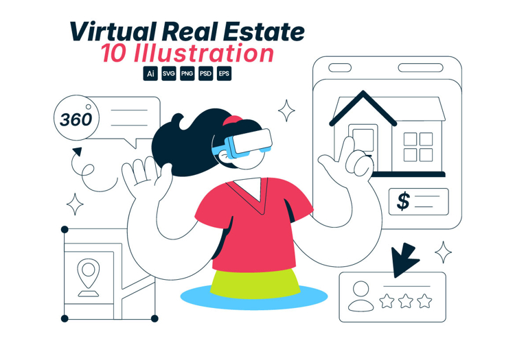 10 Virtual Real Estate Illustration