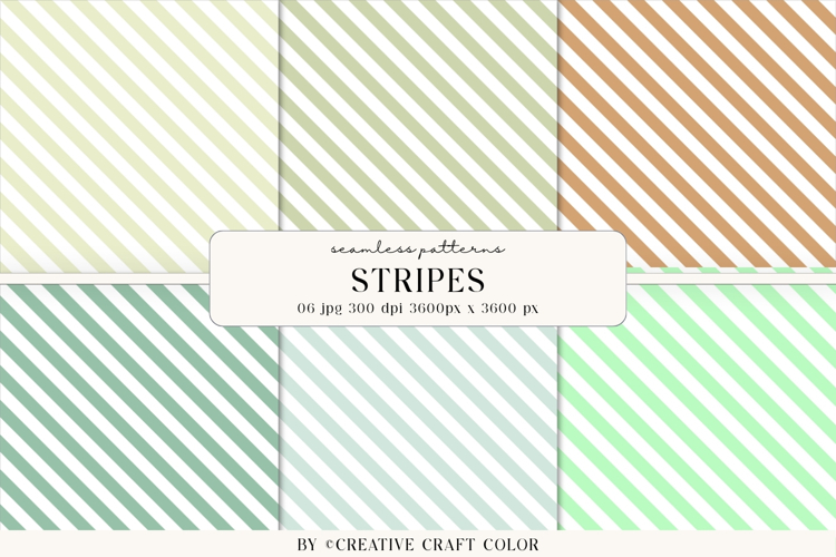 Pastel Diagonal Stripes Seamless Patterns, Digital Paper