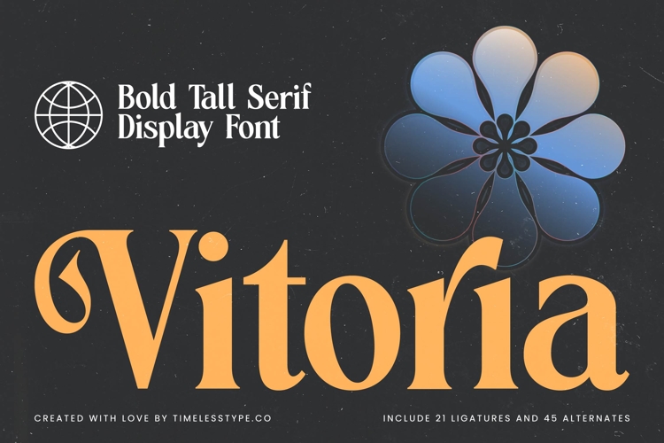 Vitoria - Bold Tall Serif Display Font