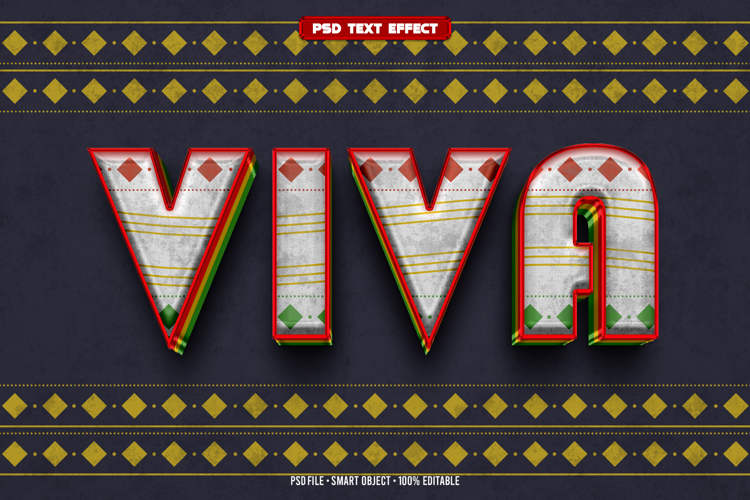 Viva 3D editable text effect