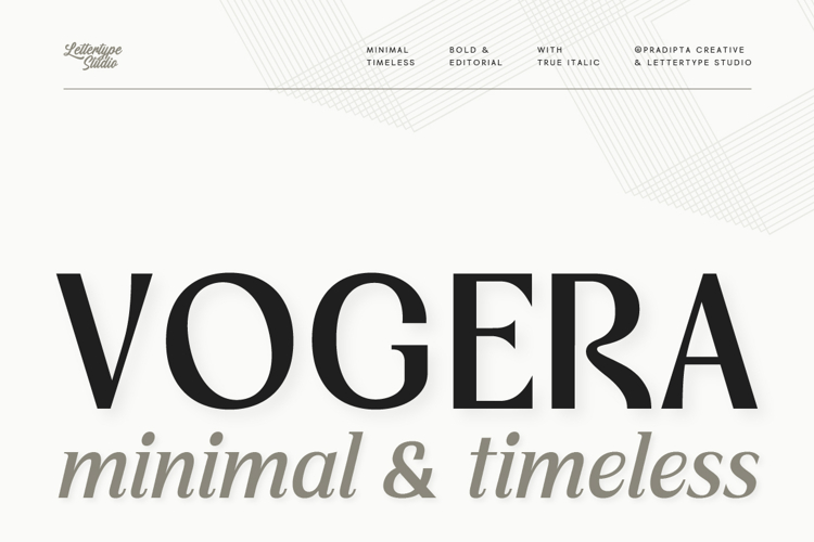 Vogera Minimal Editorial Serif