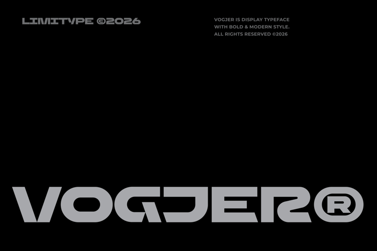 Vogjer - Bold Futuristic Font