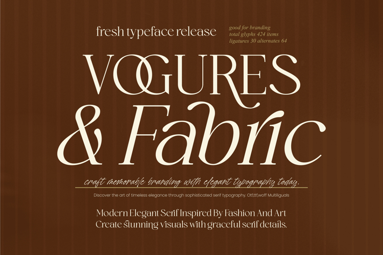 Vogures Fabric Modern Elegant Serif