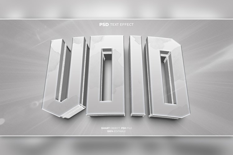 Void 3D editable text effect example image 1