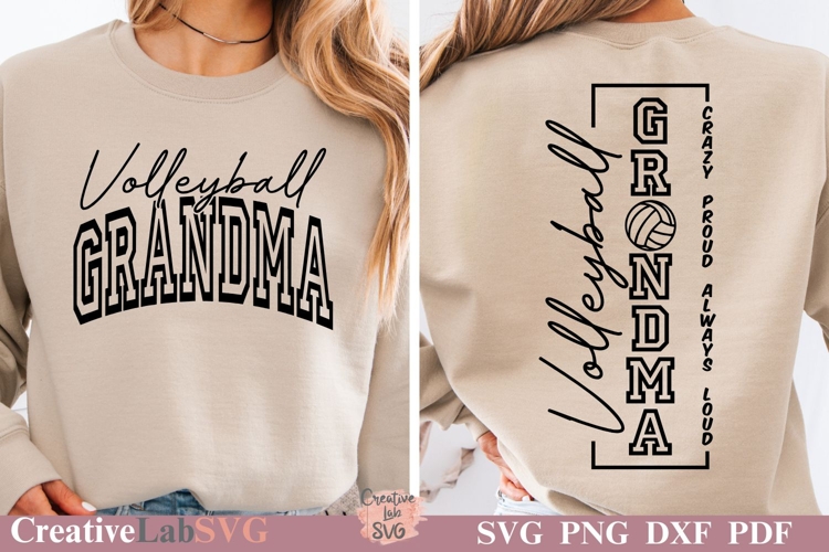 Crazy Proud Always Loud Volleyball Grandma, Volleyball SVG