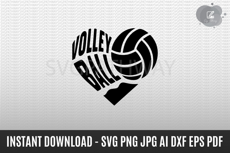 Volleyball Heart SVGs Image 4