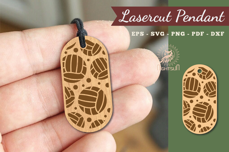 Volleyball Lasercut Pendant