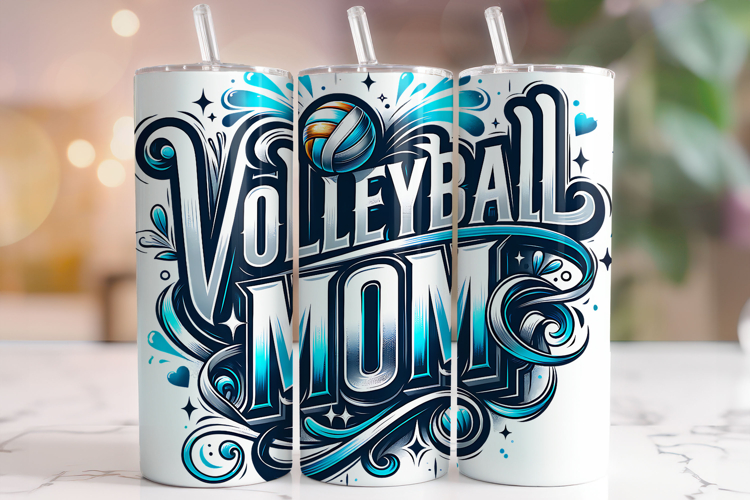 Volleyball Mom Tumbler Wrap, Volleyball Tumbler Wrap, Sports