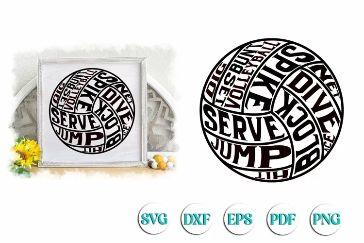 Volleyball Subway Sign SVG