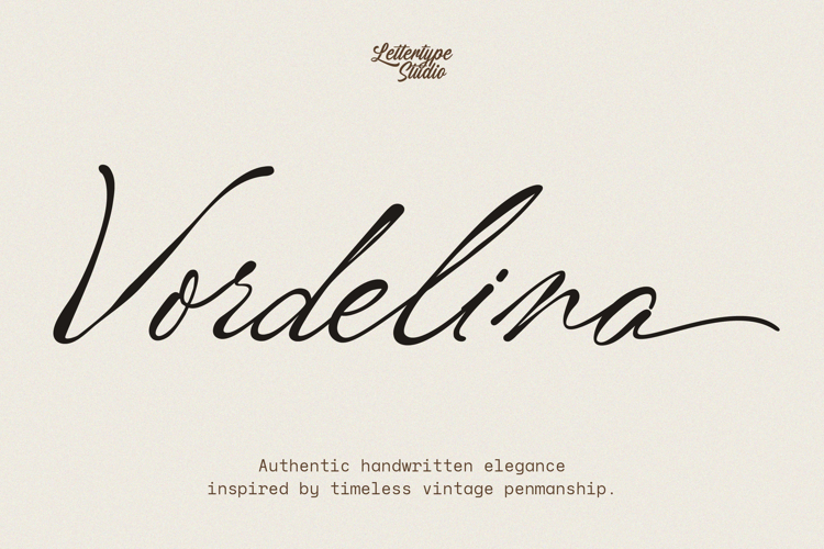 Vordelina Vintage Script Font example image 1