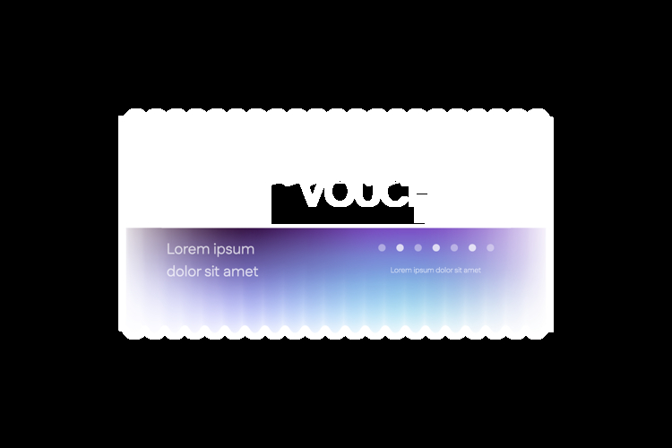 Voucher discount glassmorphism style template design