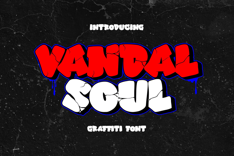 Vandal Soul - 3D Strong Graffiti Font example image 1