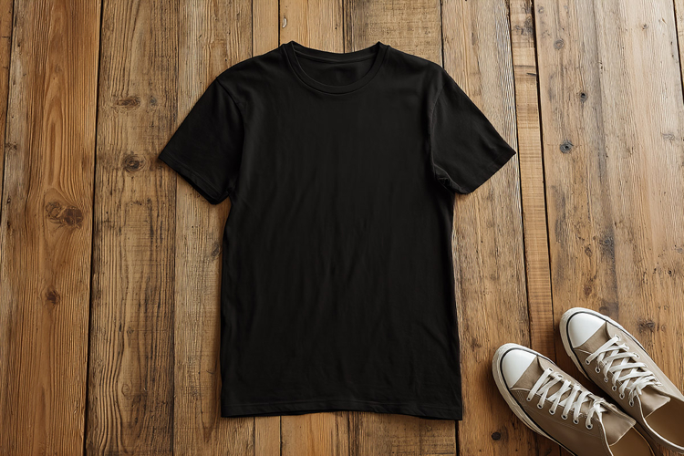 Black Tshirt Mockup Image 16