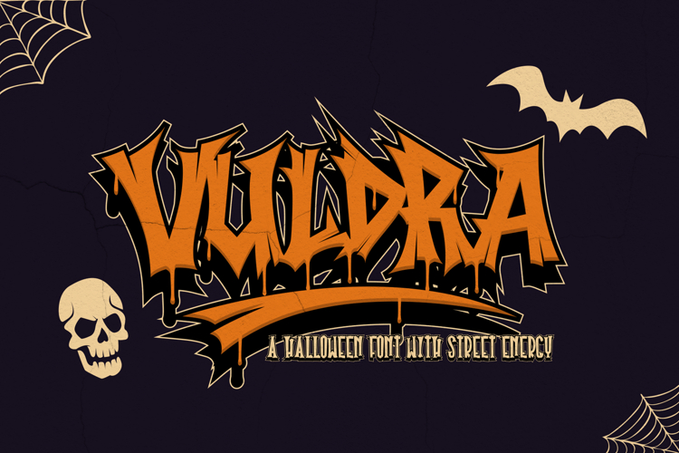 Vuldra - Halloween Font with Street Graffiti Energy