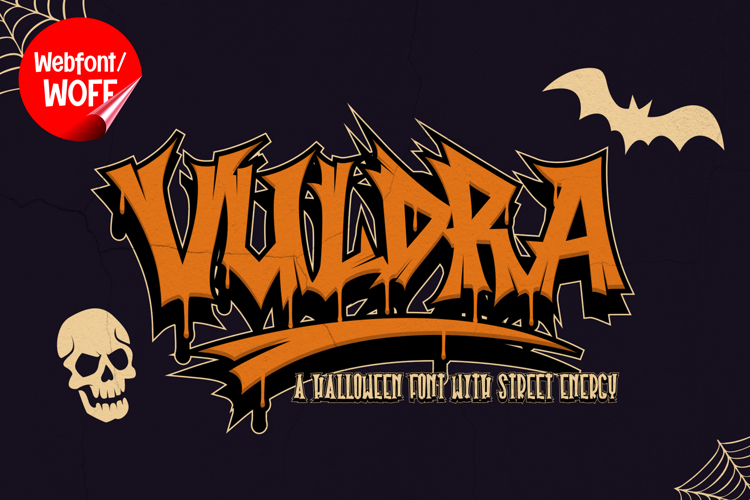 Vuldra | Halloween Dripping Webfont for Spooky Creative Idea