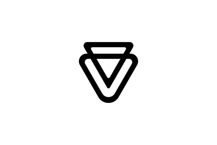 VV letter logo design. VV