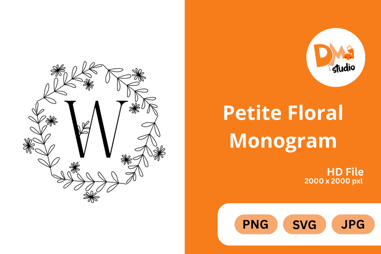 Petite Floral Monogram
