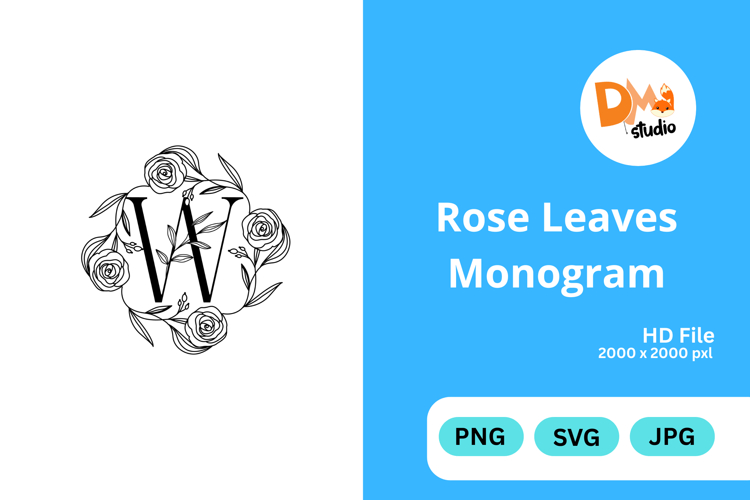 Rose Leaves Monogram