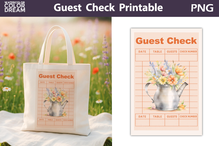 Spring Flowers Guest Check | Junk Journal Printable