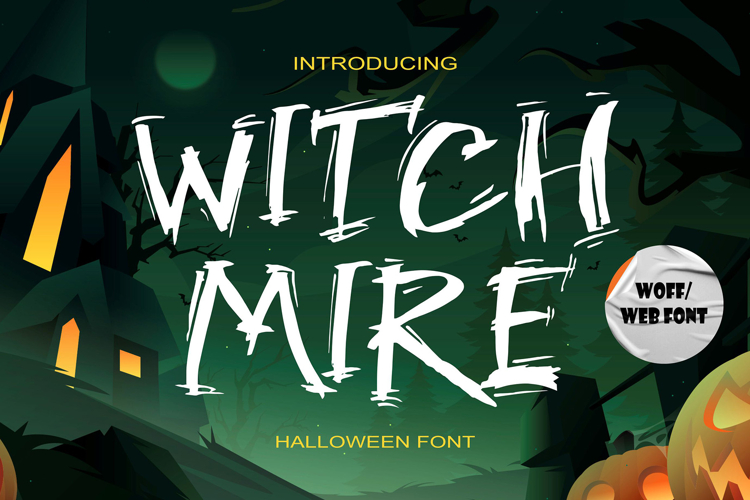 Witch Mire - Brush Halloween Font