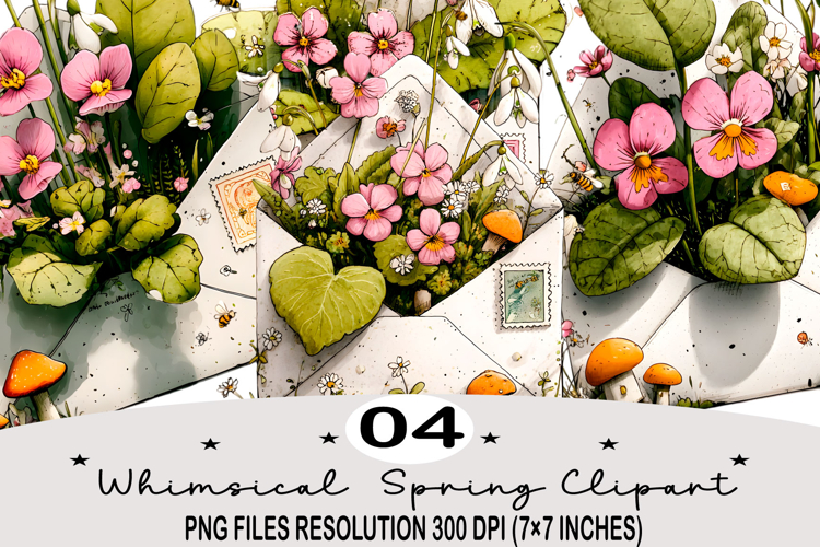 Whimsical Spring Clipart png Whimsical Spring Watercolor png