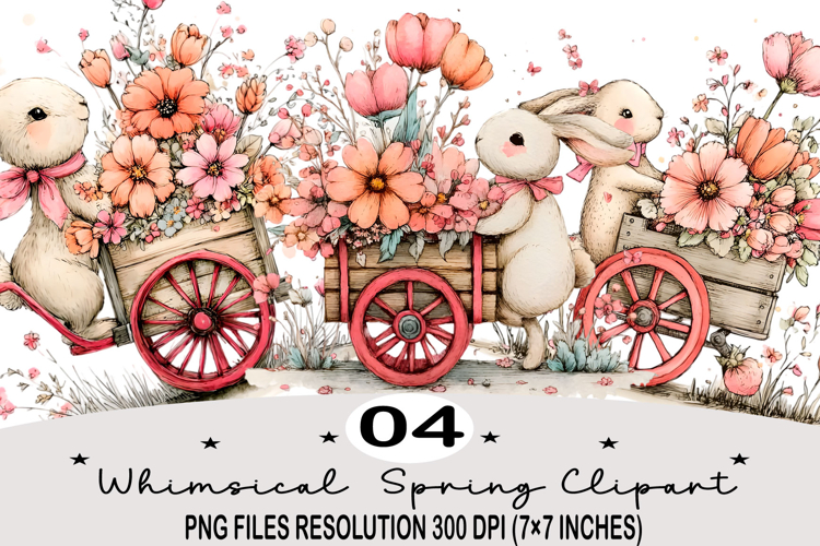 Whimsical Spring Clipart png Whimsical Spring Watercolor png