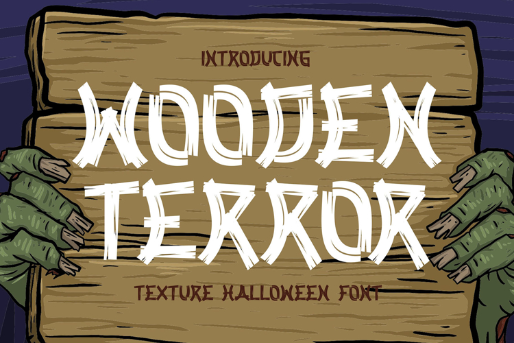 Wooden Terror - Halloween Textured Font