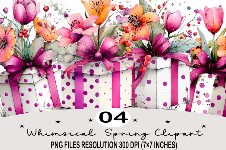 Whimsical Spring Clipart png Whimsical Spring Watercolor png