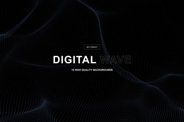 Digital Dot Wave Backgrounds - 10 Variations