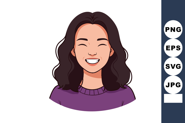 Black Hair Clipart Image 8