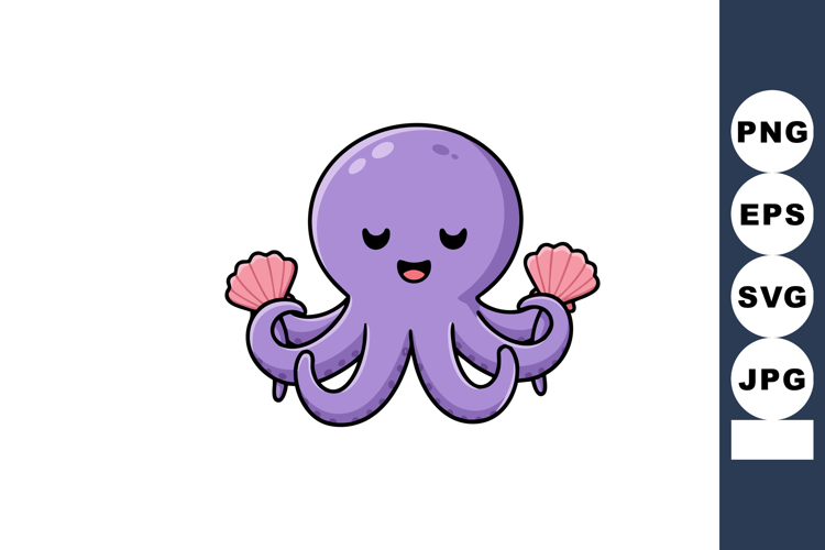 Cute Octopus Clipart Image 17