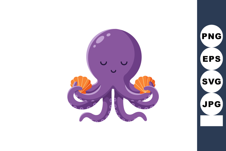 Cute Octopus Clipart Image 15