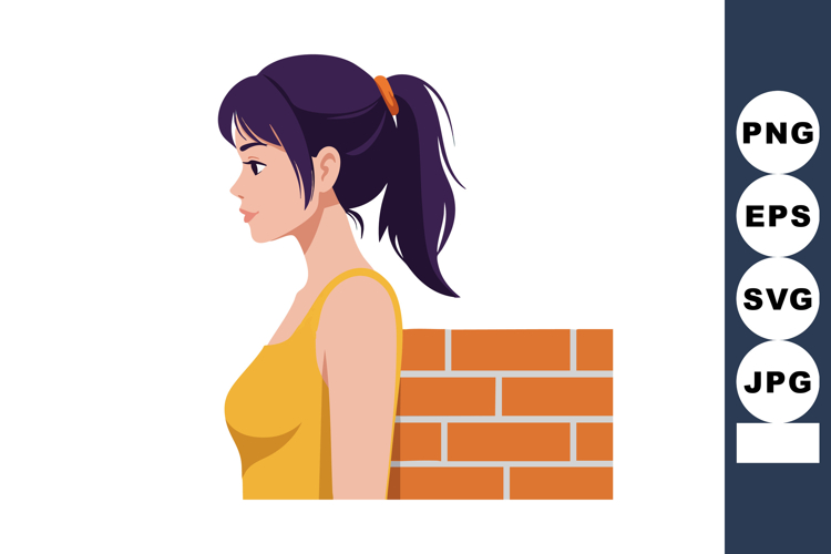 Ponytail Clipart