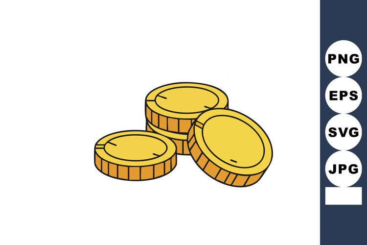 Gold Coins Clipart Image 7
