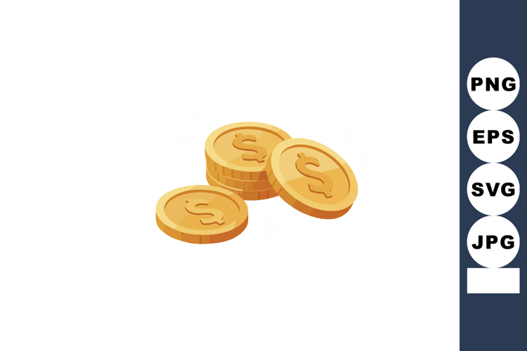 Gold Coins Clipart Image 5