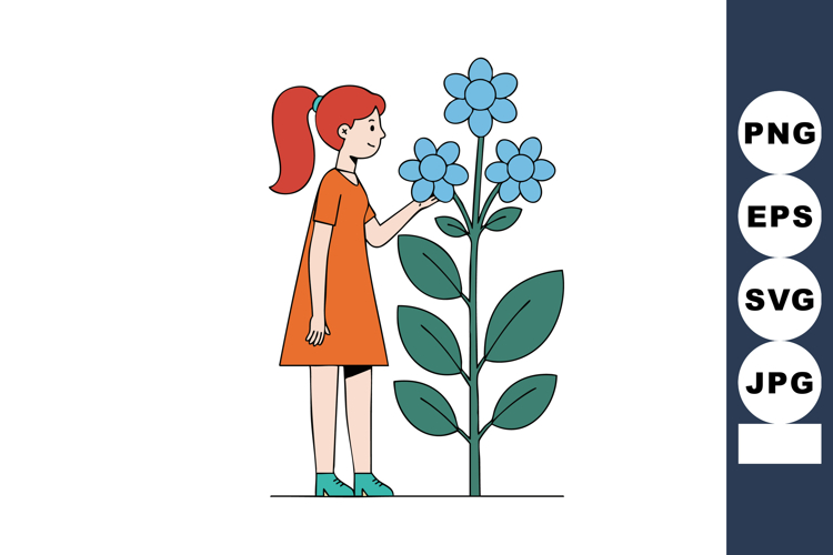 Blue Flower Clipart