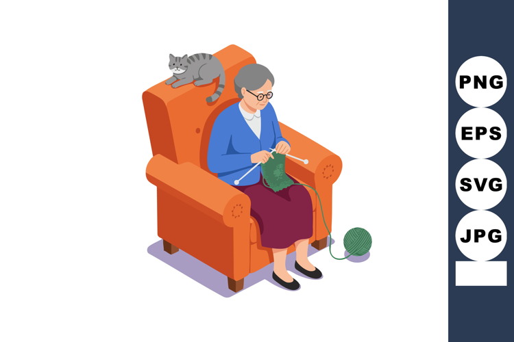 Knitting Clipart Image 6