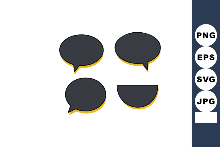 Black Message Icon Image 19