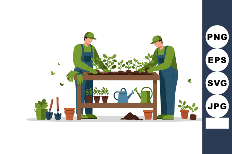 Watering Plants Clipart Image 15