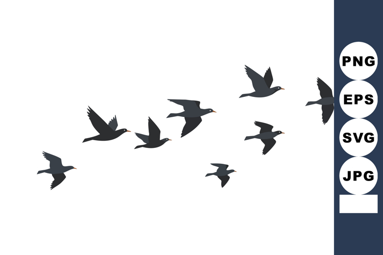 Birds Flying Silhouette Image 9