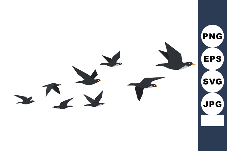 Birds Flying Silhouette Image 8