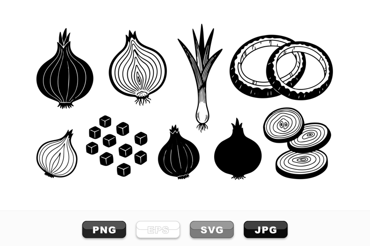  Black And White Vegetable Clipart Image 3