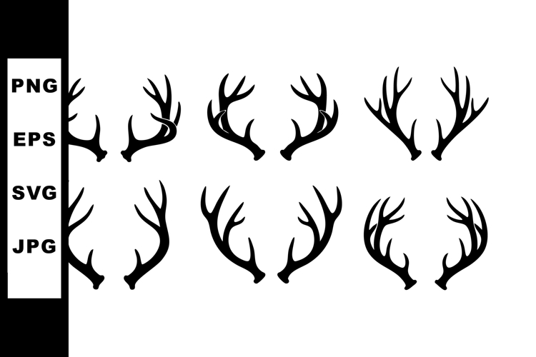 Deer Antlers Silhouette Image 10