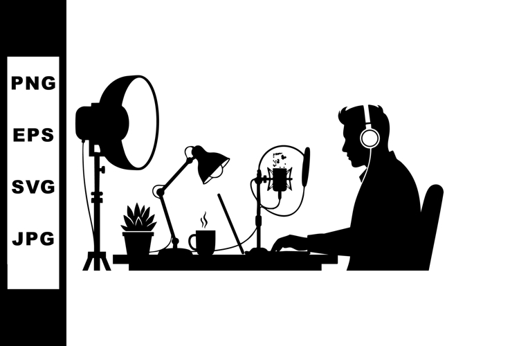 Microphone Silhouette Image 11