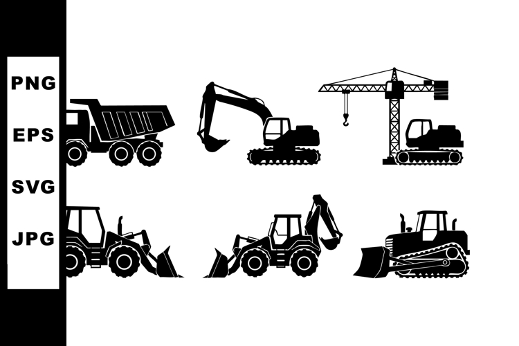 Excavator Silhouette Image 11