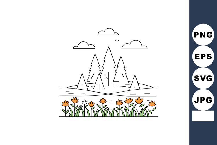 Pine Trees Clipart Image 24